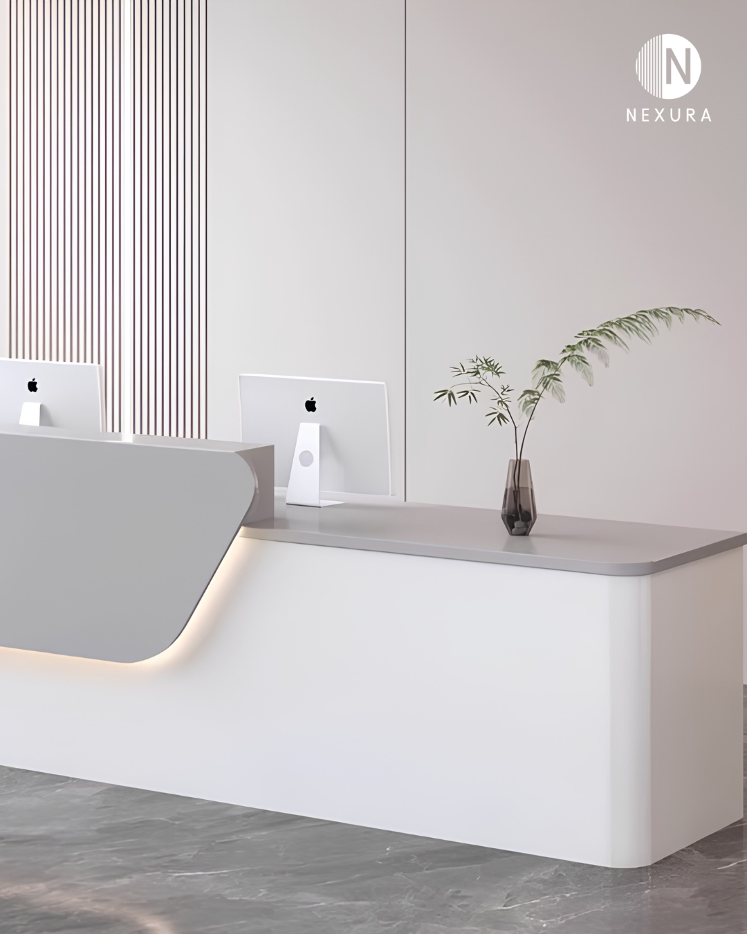 Countertop Resepsionis nexura solid surface surabaya