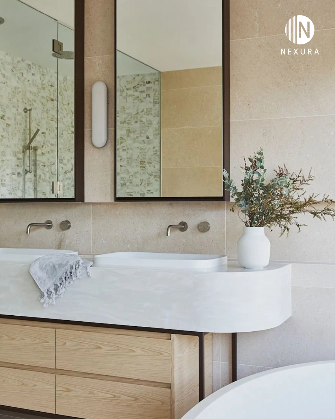 Wastafel & Vanity Bathroom Custom nexura solid surface surabaya