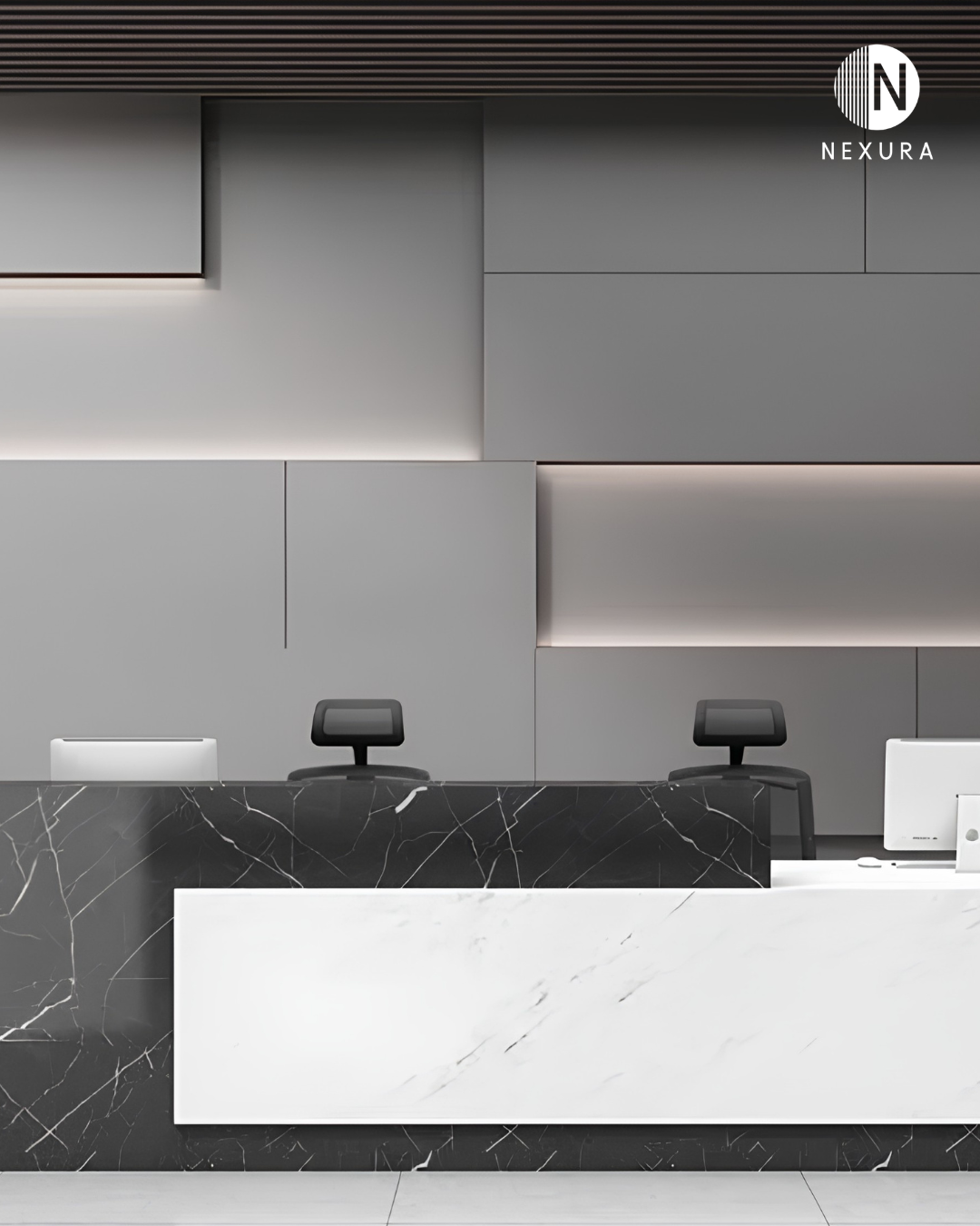 countertop resepsionis nexura solid surface malang