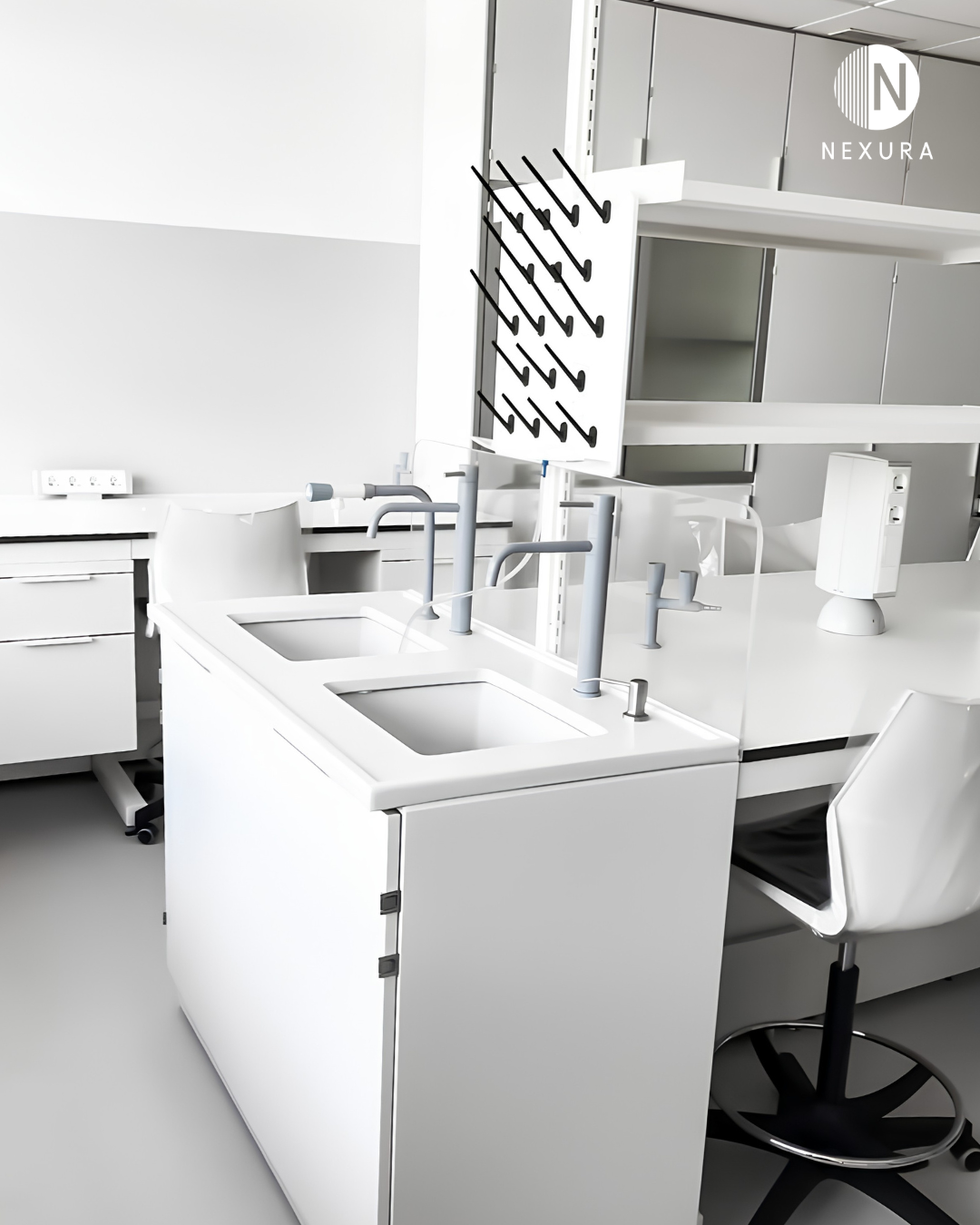 meja lab nexura solid surface malang
