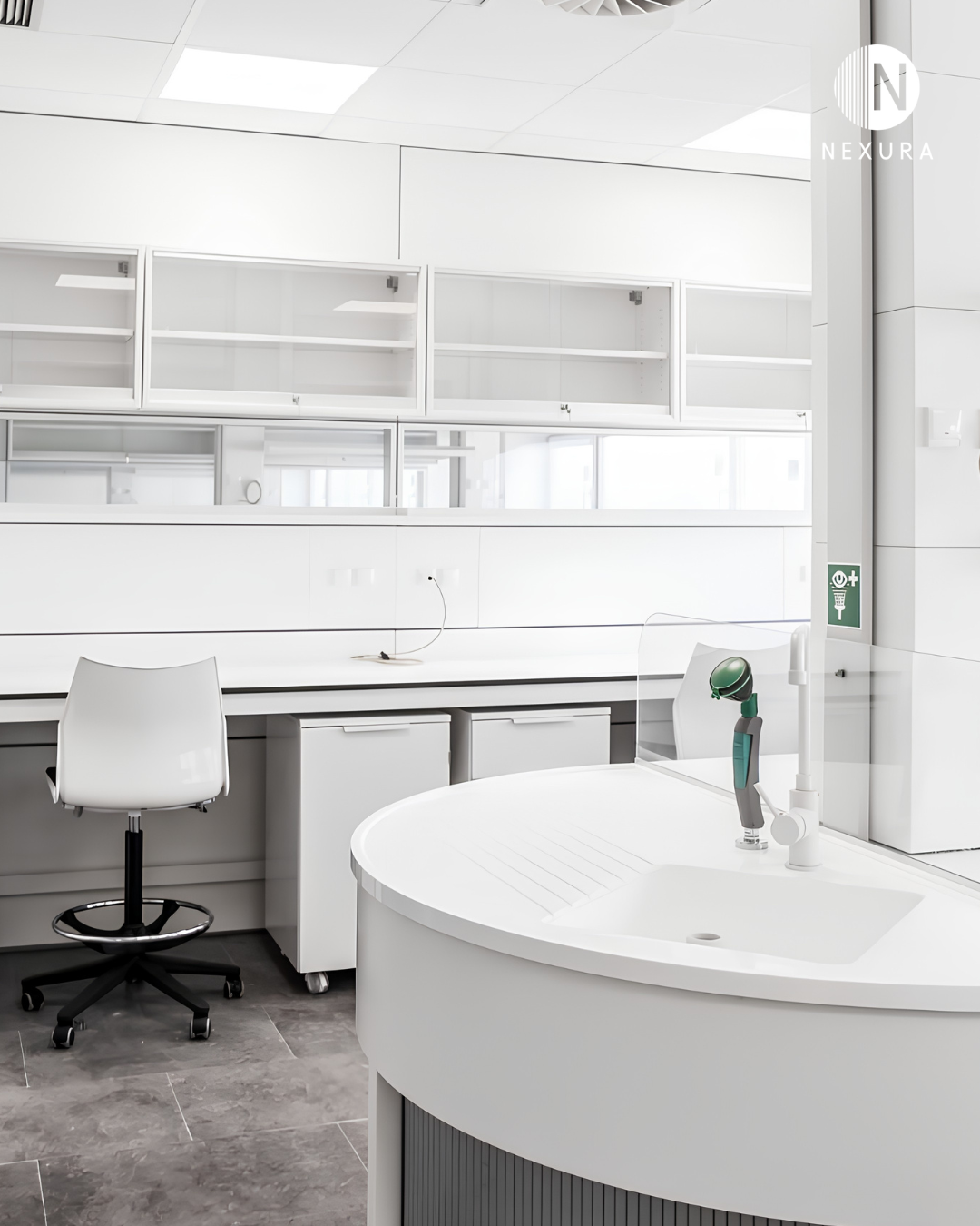 meja lab nexura solid surface surabaya