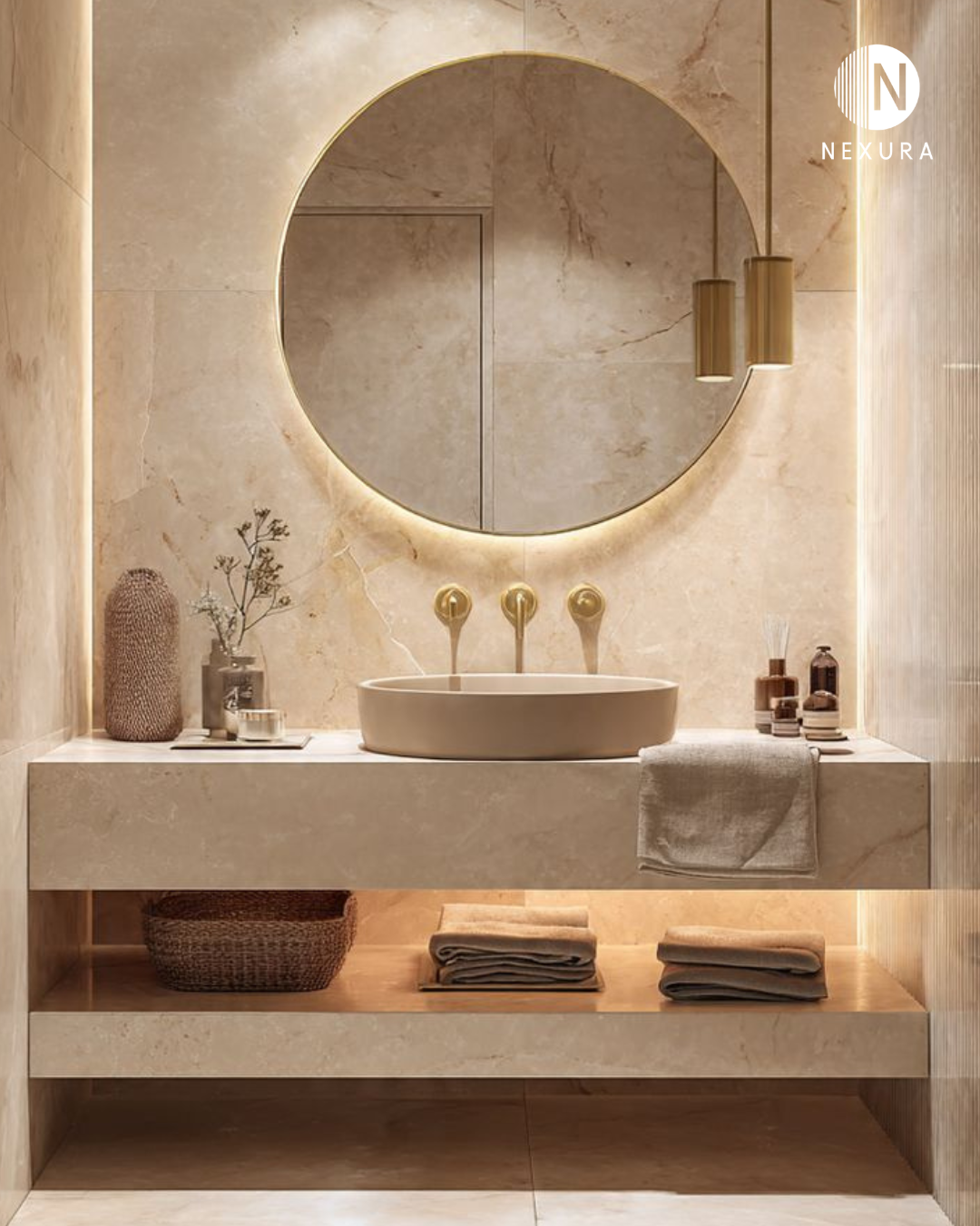 wastafel & vanity bathroom custom nexura solid surface malang
