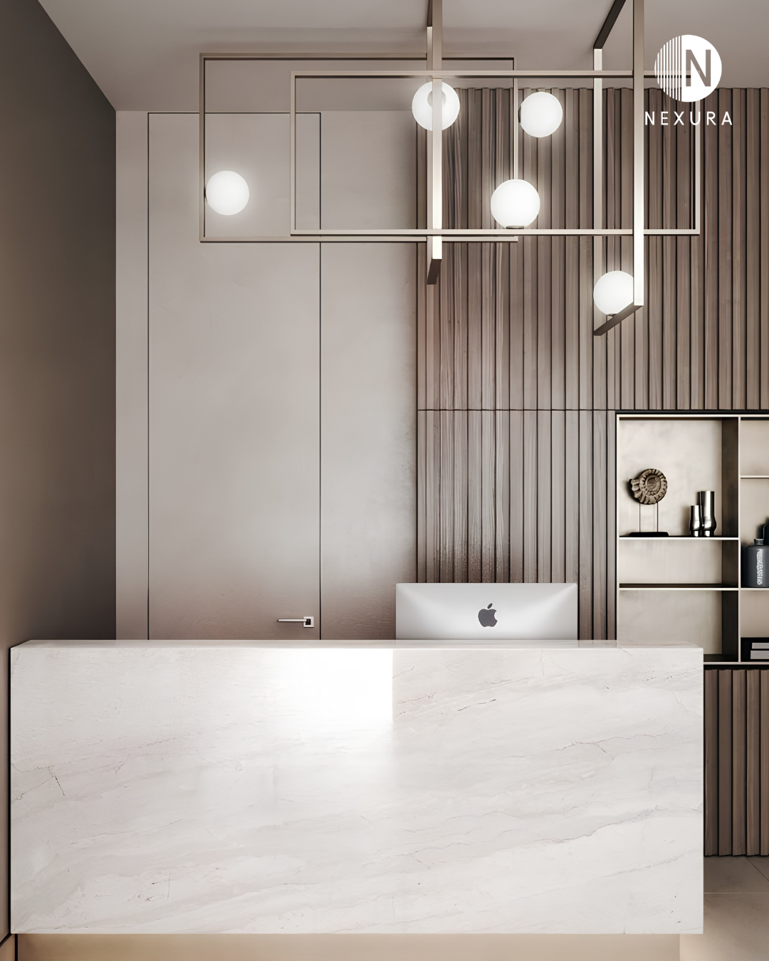 Countertop Resepsionis & Area Komersial Nexura Solid Surface Tangerang